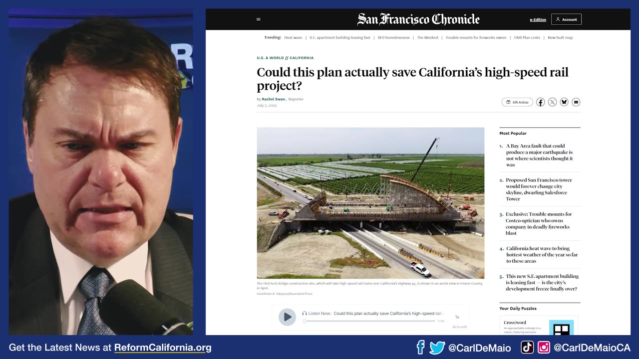 Newsom's New High Speed Rail Scam!