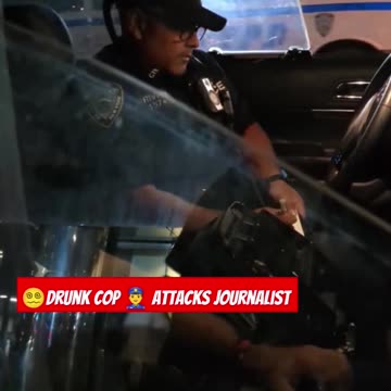 Drunk NYPD Cop Assaults Journalist New York City Manhattan America USA Times Square