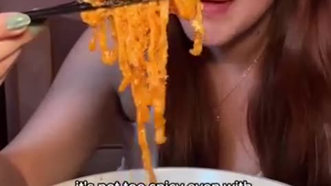 Viral: Buldak carbonara mukbang! #foodie #eating #ramen #buldak #mukbang #dumpli