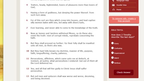 2 Timothy Chapter 3 Bible comparison