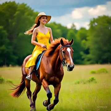 a yong beutiful ledu raiding horse