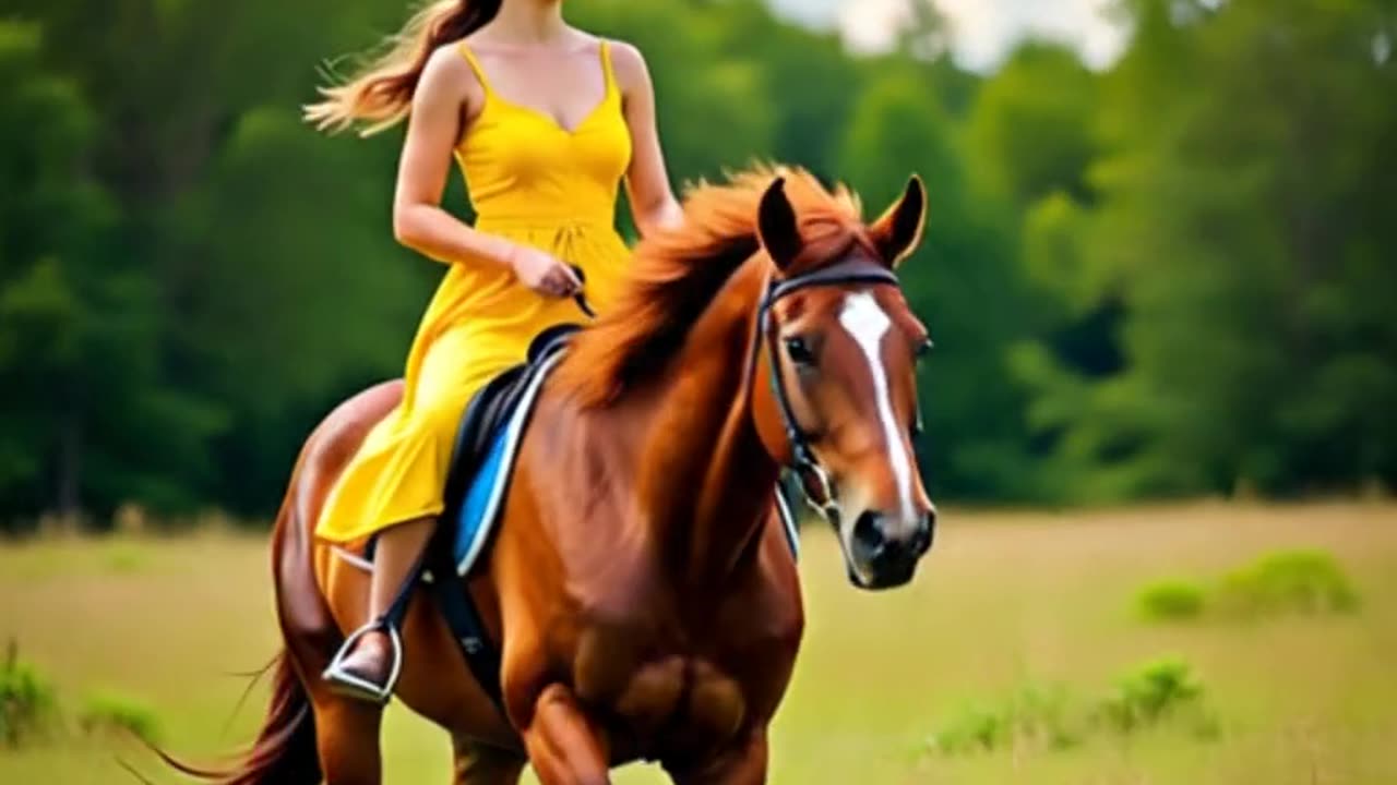 a yong beutiful ledu raiding horse