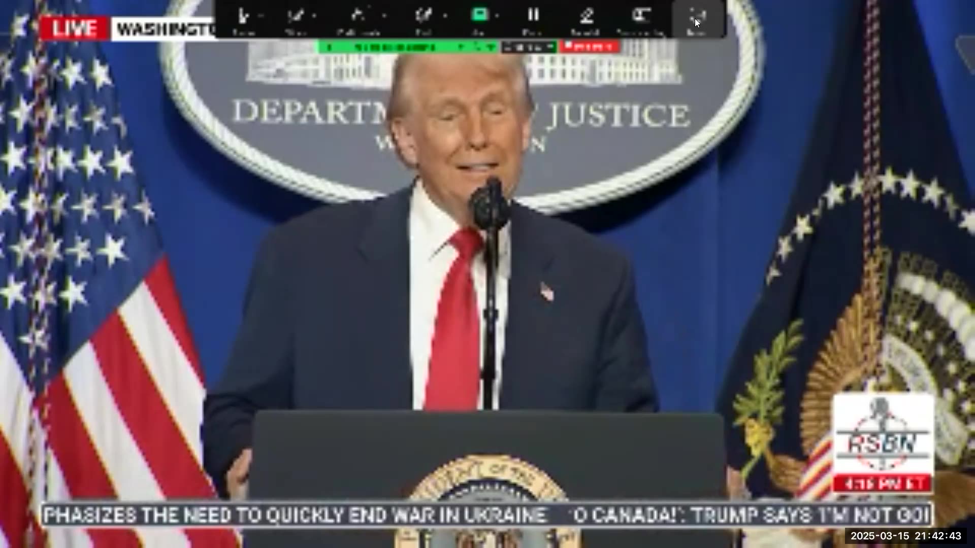 President Trump speaks at DOJ!