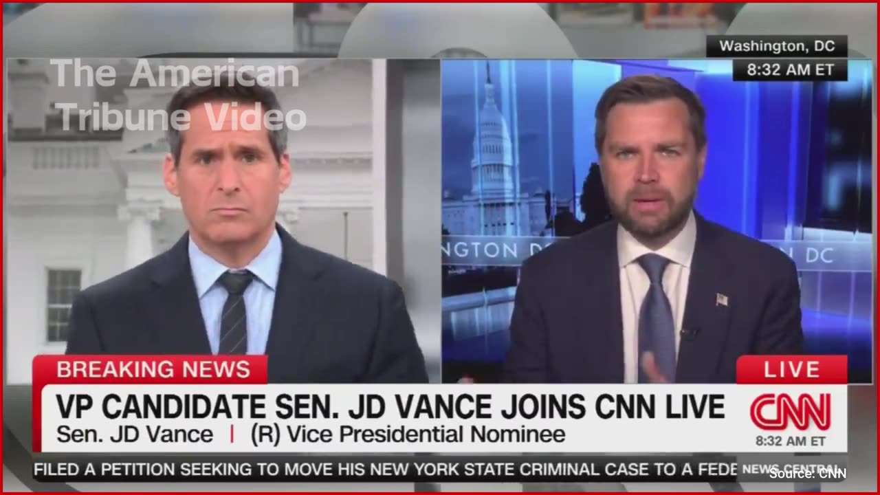 Watch: CNN Appears To Cut Off Mic Of JD Vance During Contentious Debate