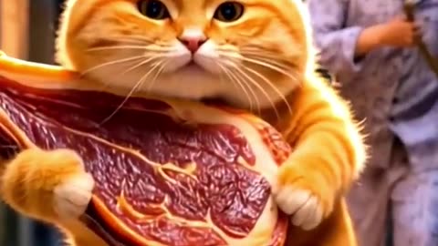 Orange cat and rooster _funny(1080P_HD)(720P_HD)