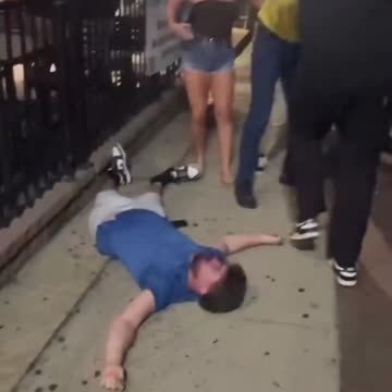 Black beats unconscious White Victim