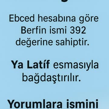 Berfin İsminin Ruhani Sırrı – Ya Kuddûs Ya Vekîl | İşi 66’ya Bağla