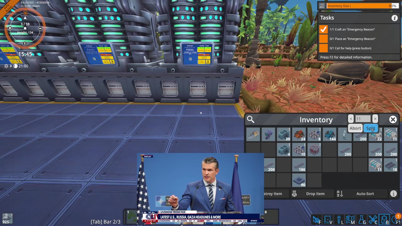 pLAYING fOUNDRY WHILE LISTENING TO THE NEWS