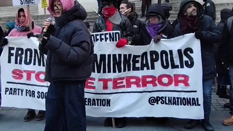 Koreans protest against Donald Trump and ICE.