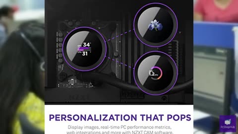 NZXT Kraken 240 - RL-KN-240-B1 - 240mm AIO CPU Liquid Cooler - Customizable 1.54
