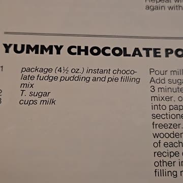 Recipe for Yummy Chocolate Popsicles