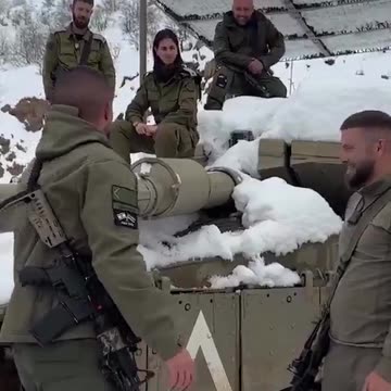 Druze IDF soldiers breaking into song in the snow on Mount Hermon
