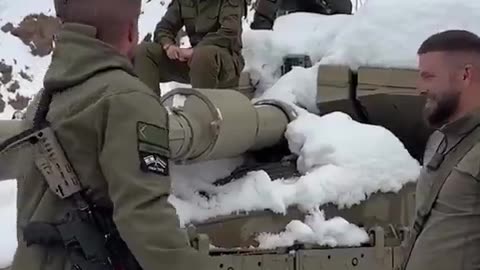 Druze IDF soldiers breaking into song in the snow on Mount Hermon