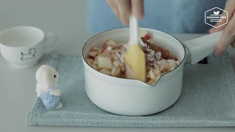 노오븐 로투스 사과 치즈케이크 만들기 - No Bake Lotus Apple Cheesecake Recipe - Cooking tree