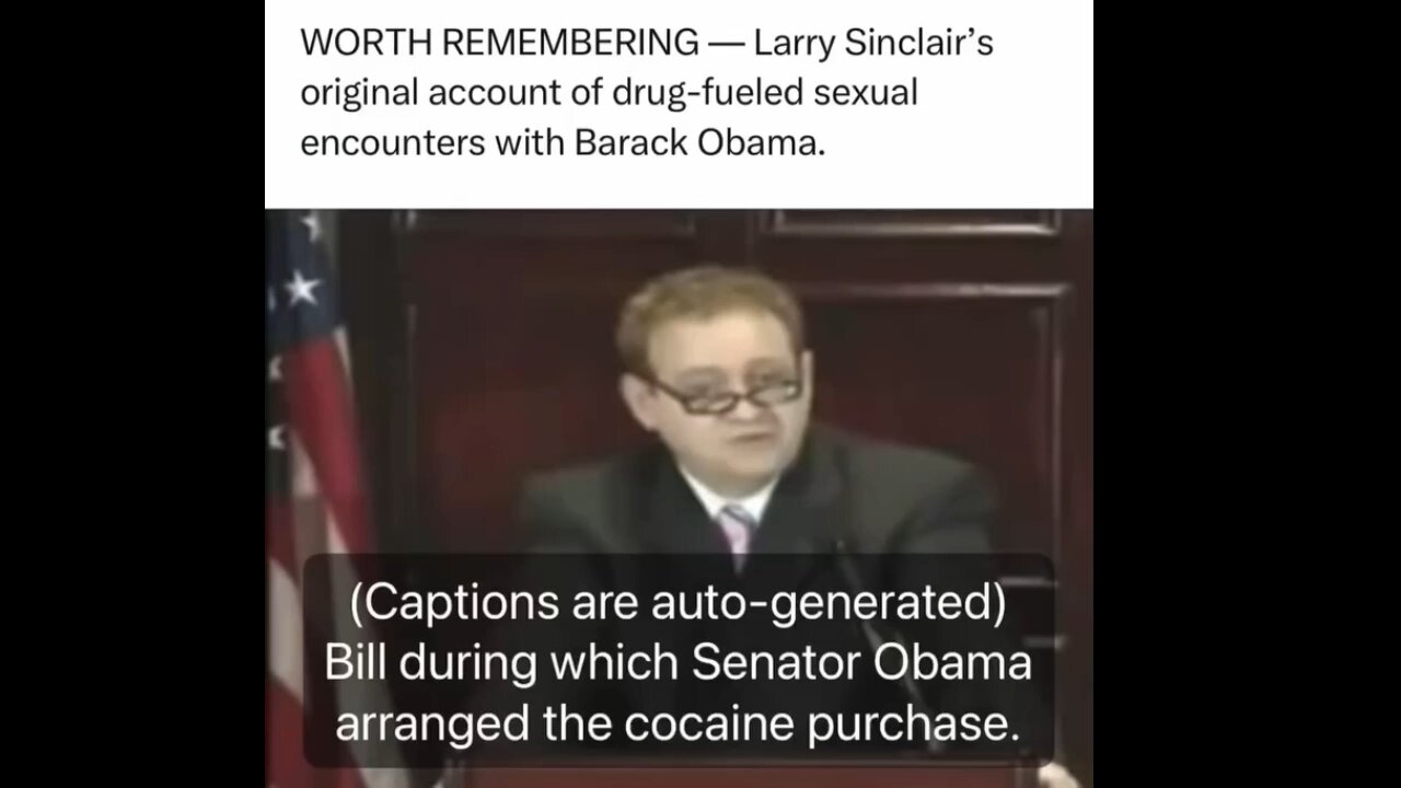 During a night out, Senator Obama allegedly arranged a cocaine deal.