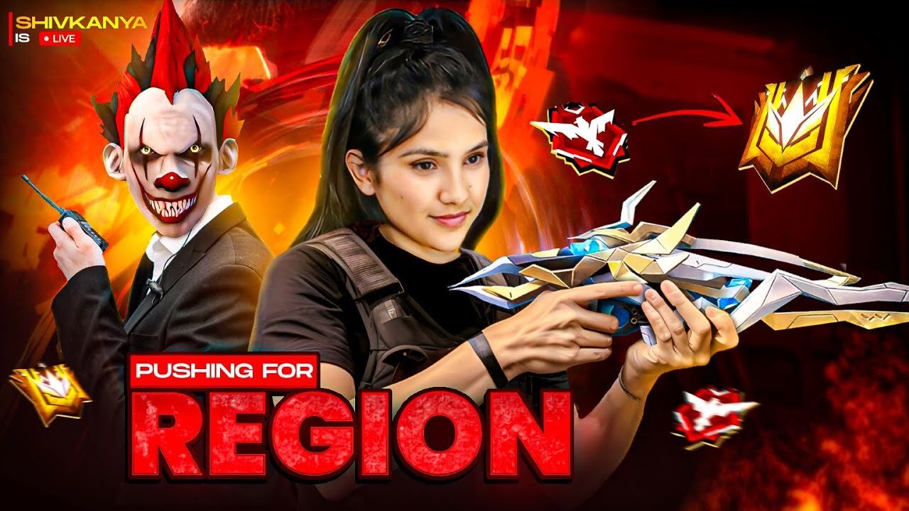🔴[Live] NEW SEASON 😎 NEW RANK 👽PUSH TO REGION 😎 #freefire #freefirelive #gaming