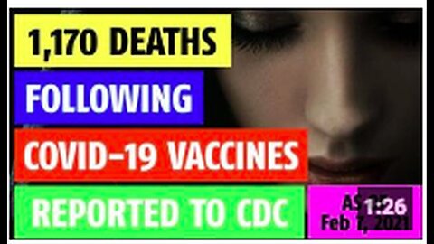 "CDC Reports 1170 US Deaths Following Covid-19 Vaccination as of February 7, 2021"