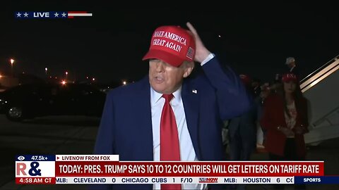 President Trump says he plans to send tariff letters to countries today
