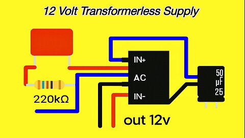 How to Get 12 Volt From 220V Without Transformer | Easy Method #12Volt #Transformerless