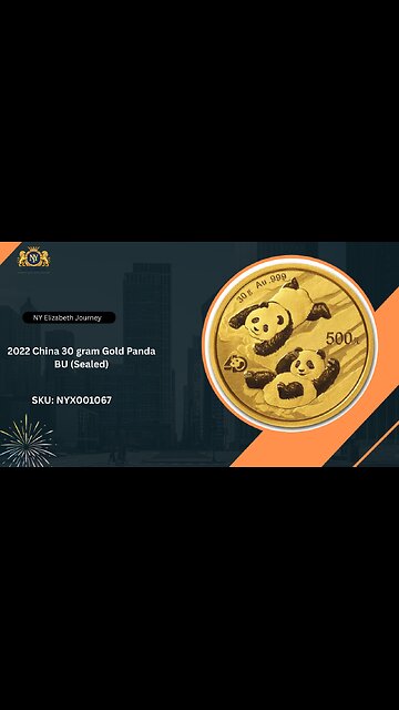 2022 China 30 Gram Gold Panda BU