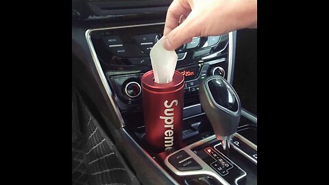 Super Slim Cylinder Car Tissue Box, Fits The Cup Slot & Car Gate Slot