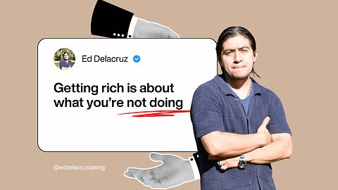 Getting rich is about what you're not doing by Ed Delacruz #money #wealth #finance #reels #shorts