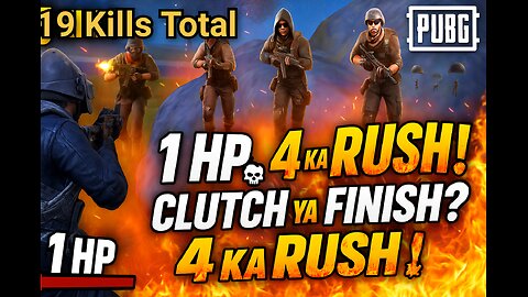 Livik Mein 19 Kills Ka Tabaahi Gameplay | 1v4 Clutches & Rush Fights!"