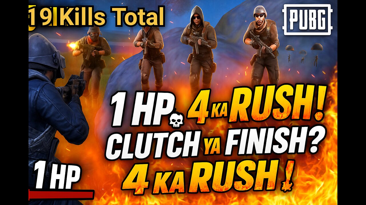 Livik Mein 19 Kills Ka Tabaahi Gameplay | 1v4 Clutches & Rush Fights!"