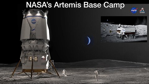 Artemis Base Camp: Key components including Habitat, Rovers, Landers and a Nuclear Power Plant