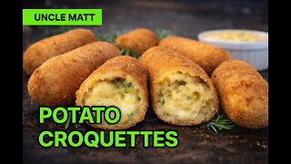 “Crispy Cheesy Potato Croquettes | Gooey Mozzarella Inside!”