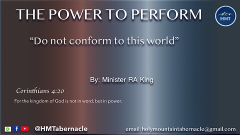 The Power To Perform