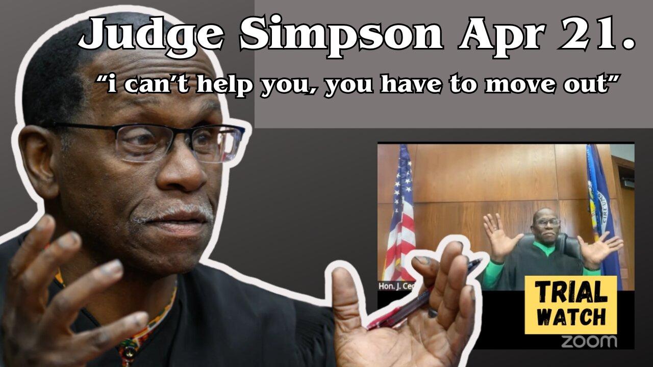 Hon. Judge Cedric Simpson - Apr 21 - Criminal Court Docket.