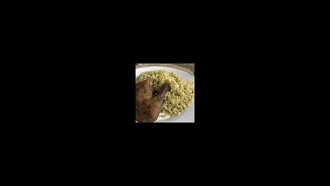 Trying nirgiran coconut rice with chicken