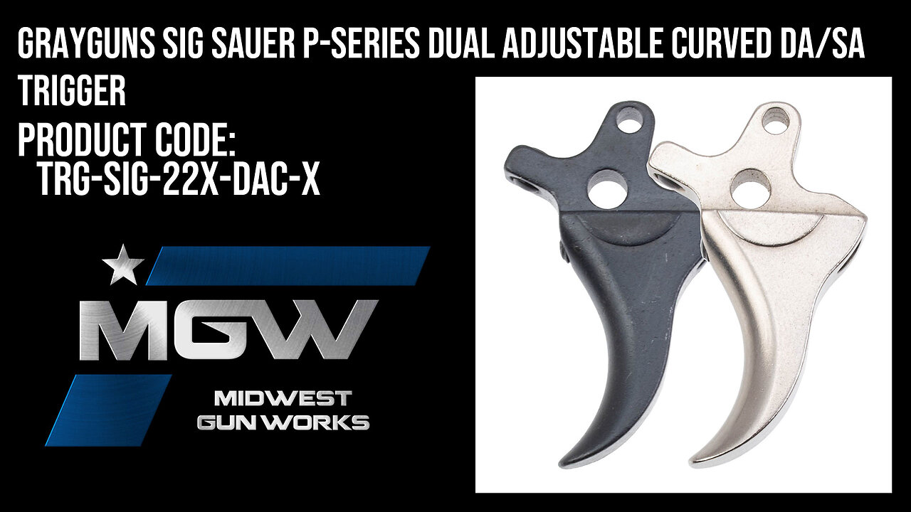 Grayguns Sig Sauer P-Series Dual Adjustable Curved DA/SA Trigger - TRG-SIG-22X-DAC-X