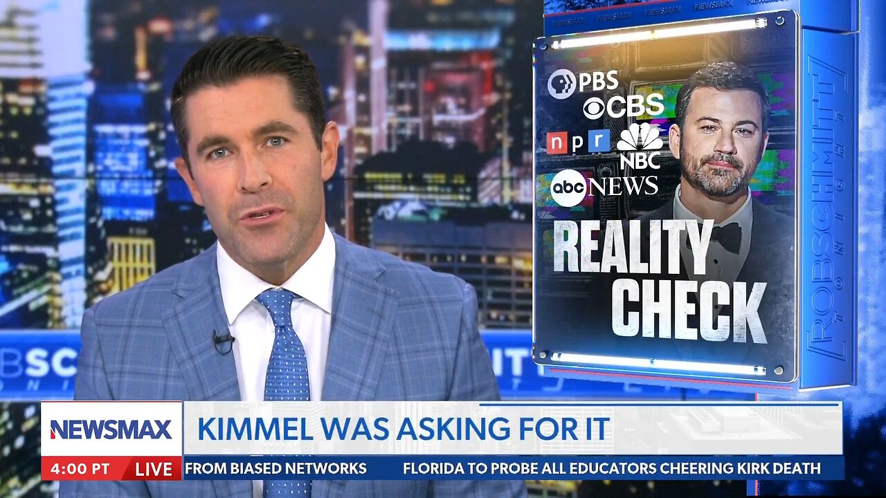 Rob Schmitt slams "Screaming Lunatic" Jimmy Kimmel for his Leftist Ideology