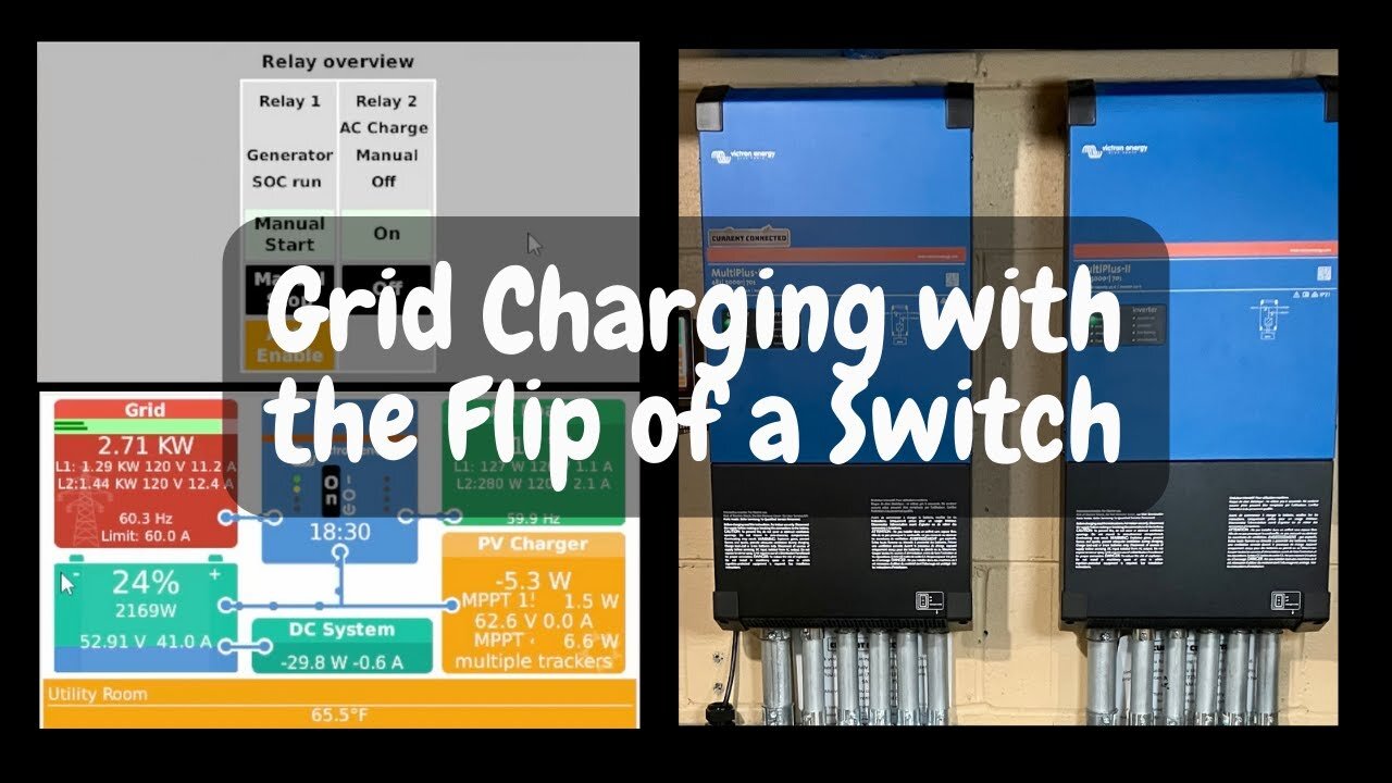 Custom Grid Charging: Victron MultiPlus 2 & Cerbo Relay
