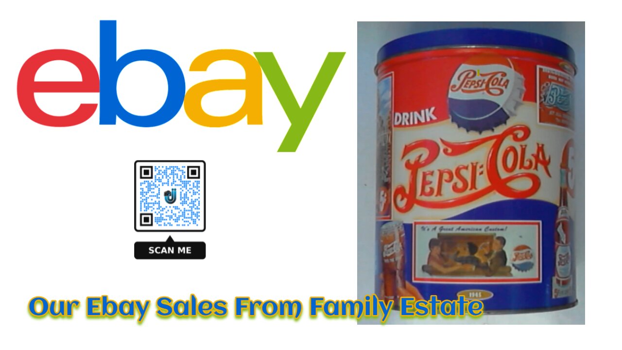 #Ebay #Auction Drink PEPSI Cola Brand Tin Container Vintage 1994