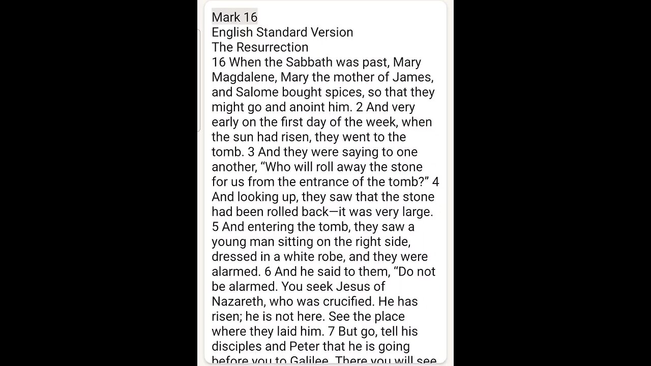 Mark Chapter 16 ESV