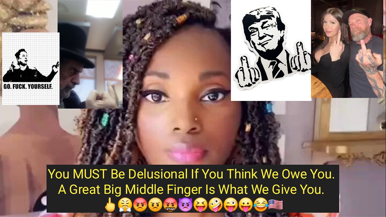 Delusional Black Woman Has July 4th Message. 🖕😤😡😠🤬👿😝🤪😜😛😂🇺🇲