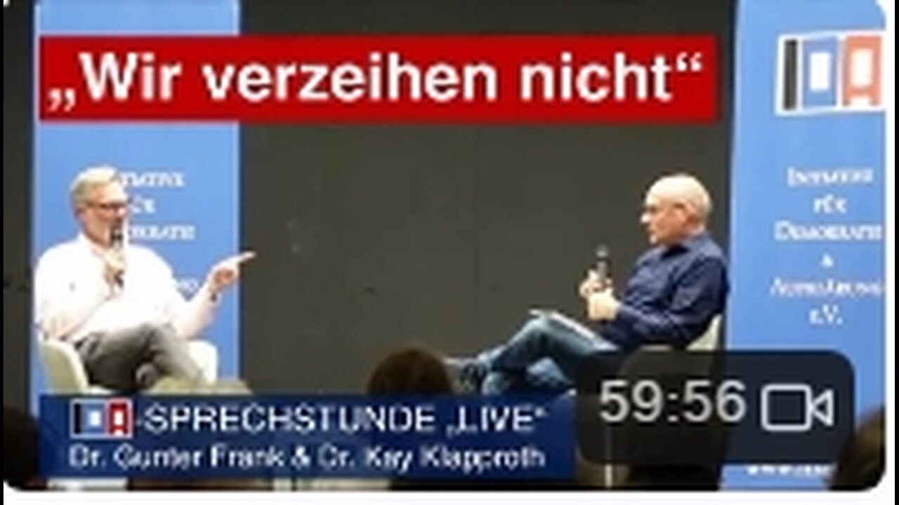 29.19.25 IDA🔝SPRECHSTUNDE💉👉„Wir verzeihen nicht“ mit G. Frank / K. Klapproth