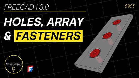 🧰 FreeCAD Hole Tutorial - FreeCAD Fasteners Workbench - FreeCAD Hole Tool