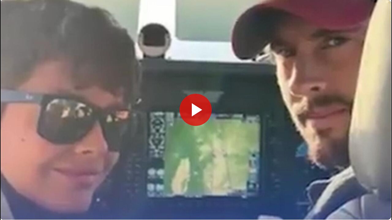 Video moments before a plane crash when a father let his 11yr old son pilot the plane