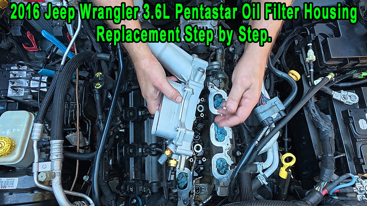 Step by Step 2016 Jeep Wrangler 3.6L Pentastar Engine Oil Filter Housing Replacement.