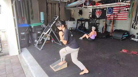 Illiotibial Lunge on Slant Board