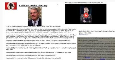 David Irving a Holocaust Supporter & Controlled Op?