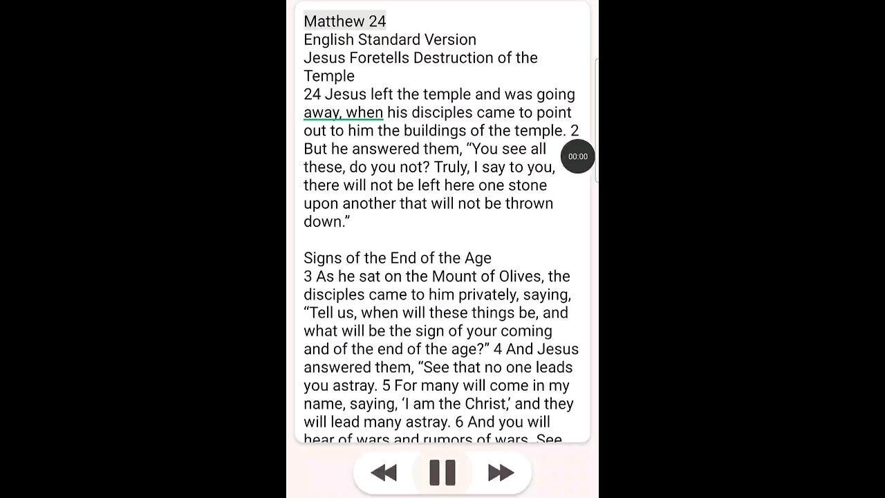 Matthew Chapter 24 ESV