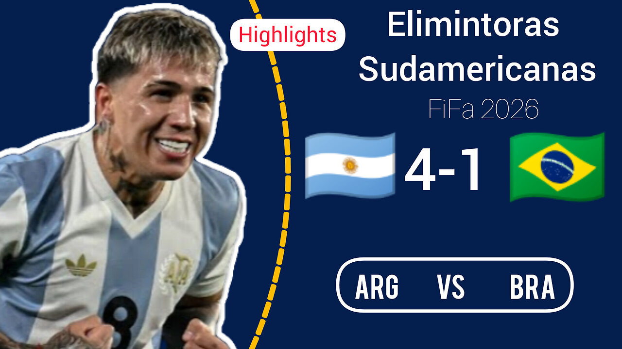 Argentina vs brasil (4-1) resumen | Eliminatorias sudamericanas fifa 2026