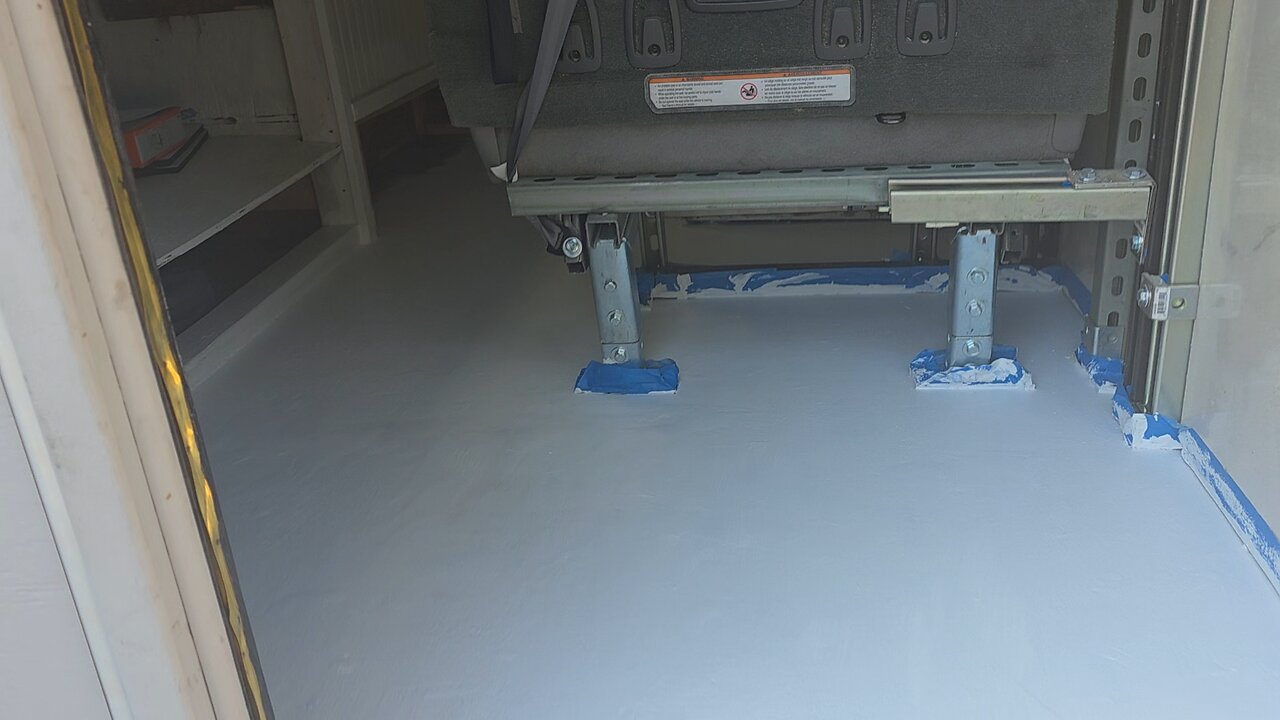 RV Floor Prepped And Ready For Epoxy