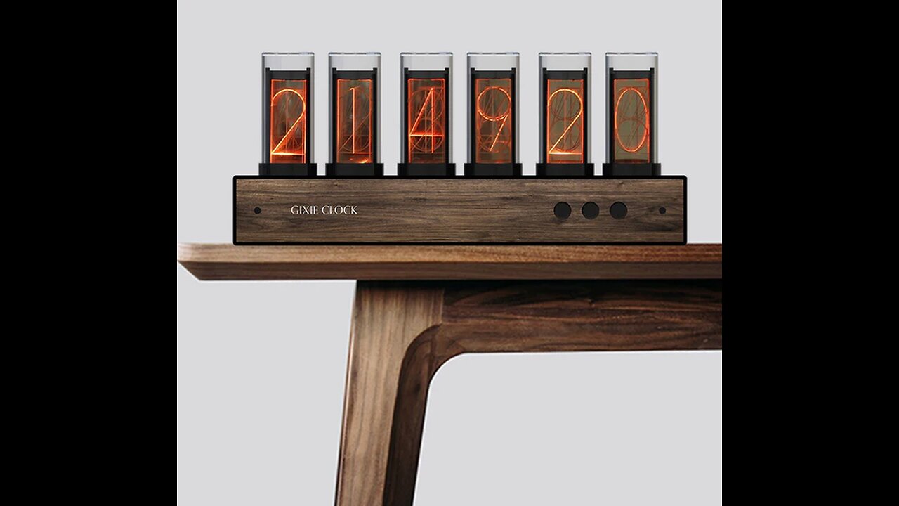 DIY Glow Tube 6-Bit Digital Clock with 7 Modes, Magnetic Design, Adjustable Color and Precise Timing