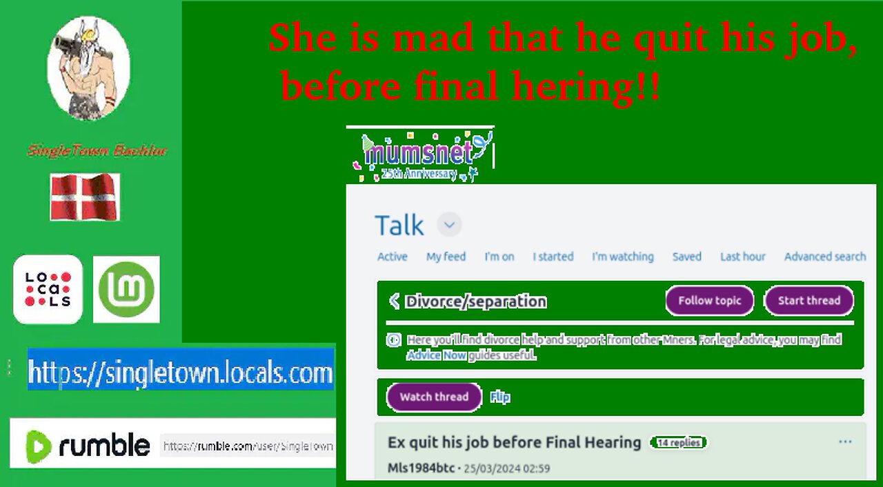 HE quits his job before the final hering, not she is mad...